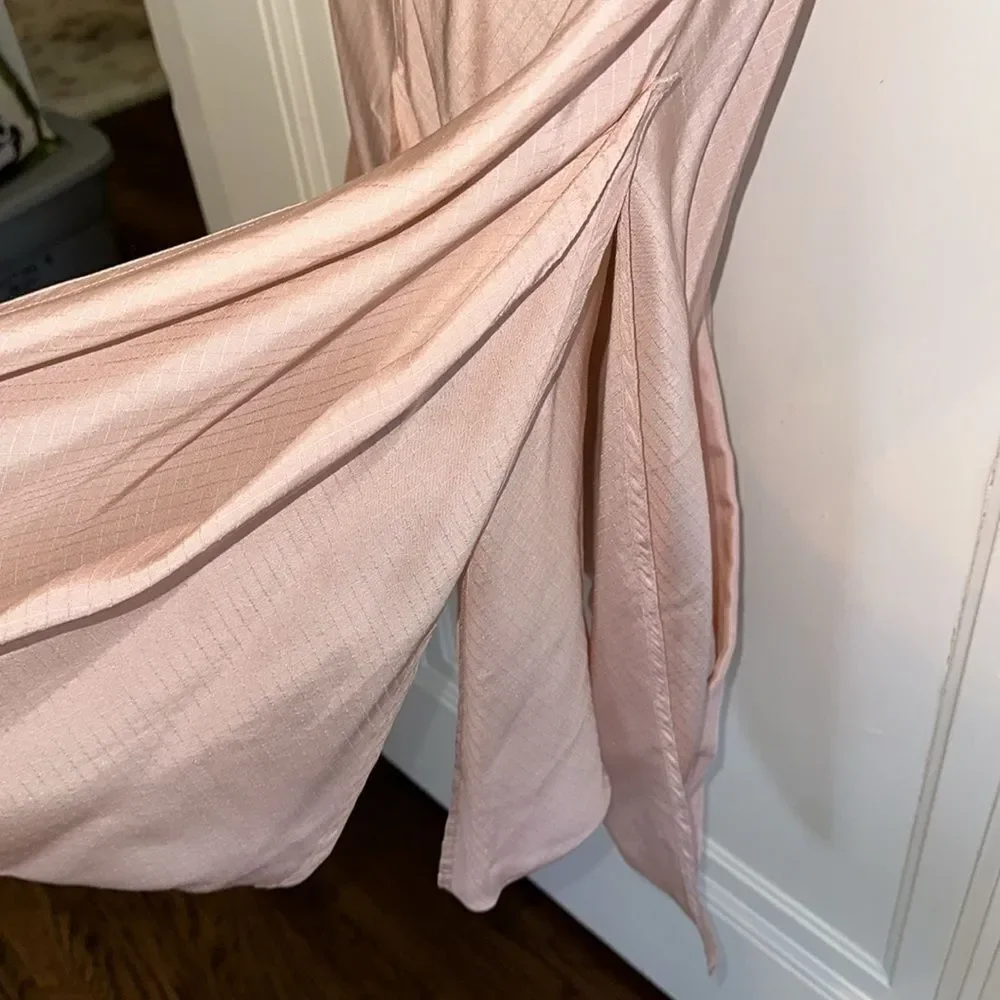 Nicole Miller‎ Collection pink silk unusual asymmetrical skirt - Picture 3 of 9